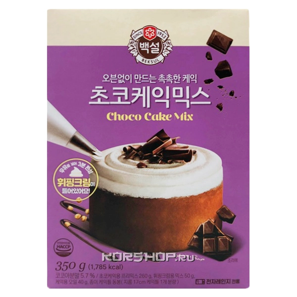 Сухая смесь для приготовления шоколадного торта Beksul, Корея, 350 г