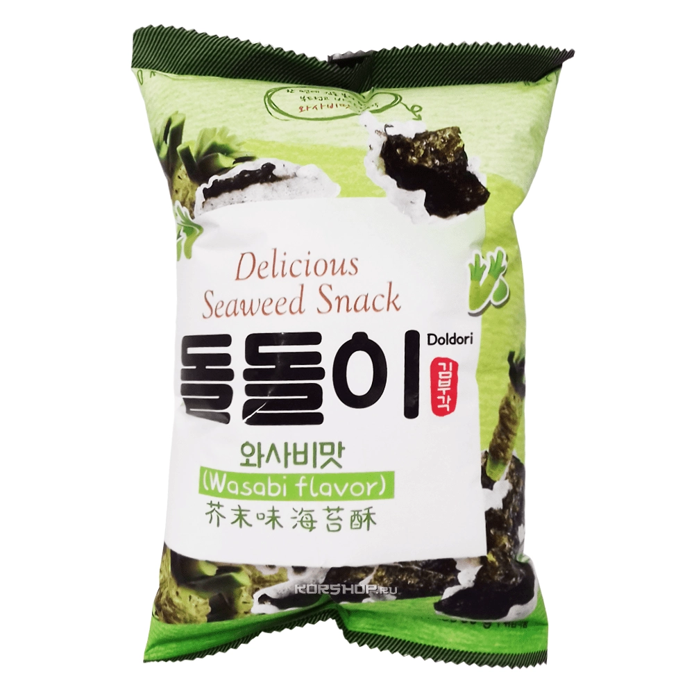 Морская капуста в кляре со вкусом васаби Doldori, Корея, 30 г Морская капуста в кляре со вкусом васаби Doldori, Корея, 30 г