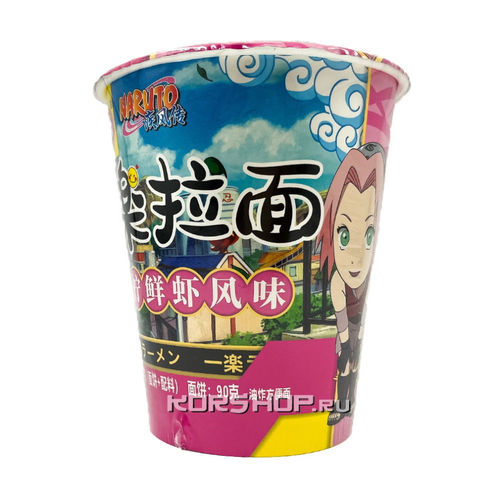 Лапша б/п Рамен с креветкой и лаймом Наруто Джилаку Naruto Yile Noodles, Китай, 105 г