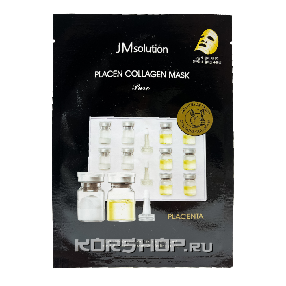 Антивозрастная плацентарная маска с коллагеном Placen Collagen Mask Pure JMSolution, Корея, 30 мл