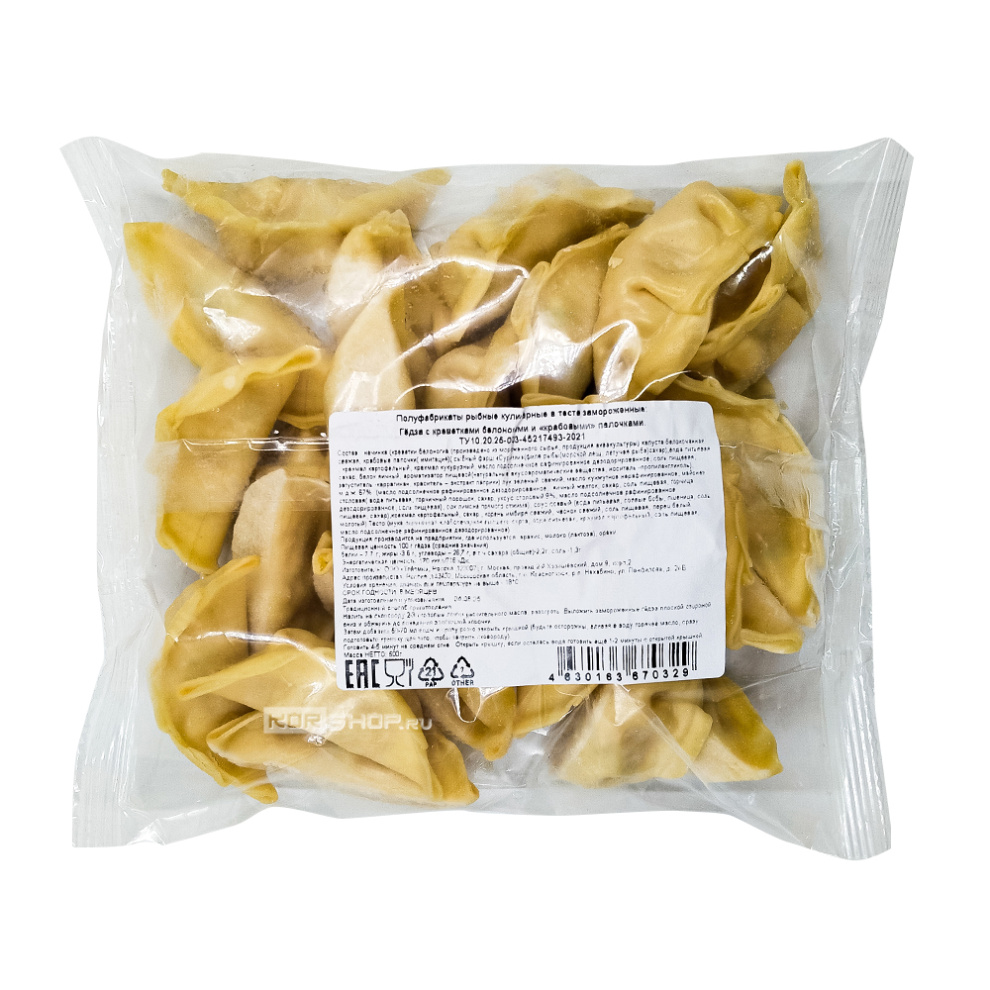 Пельмени гедза с креветками и крабовыми палочками Yoshimi, 500 г