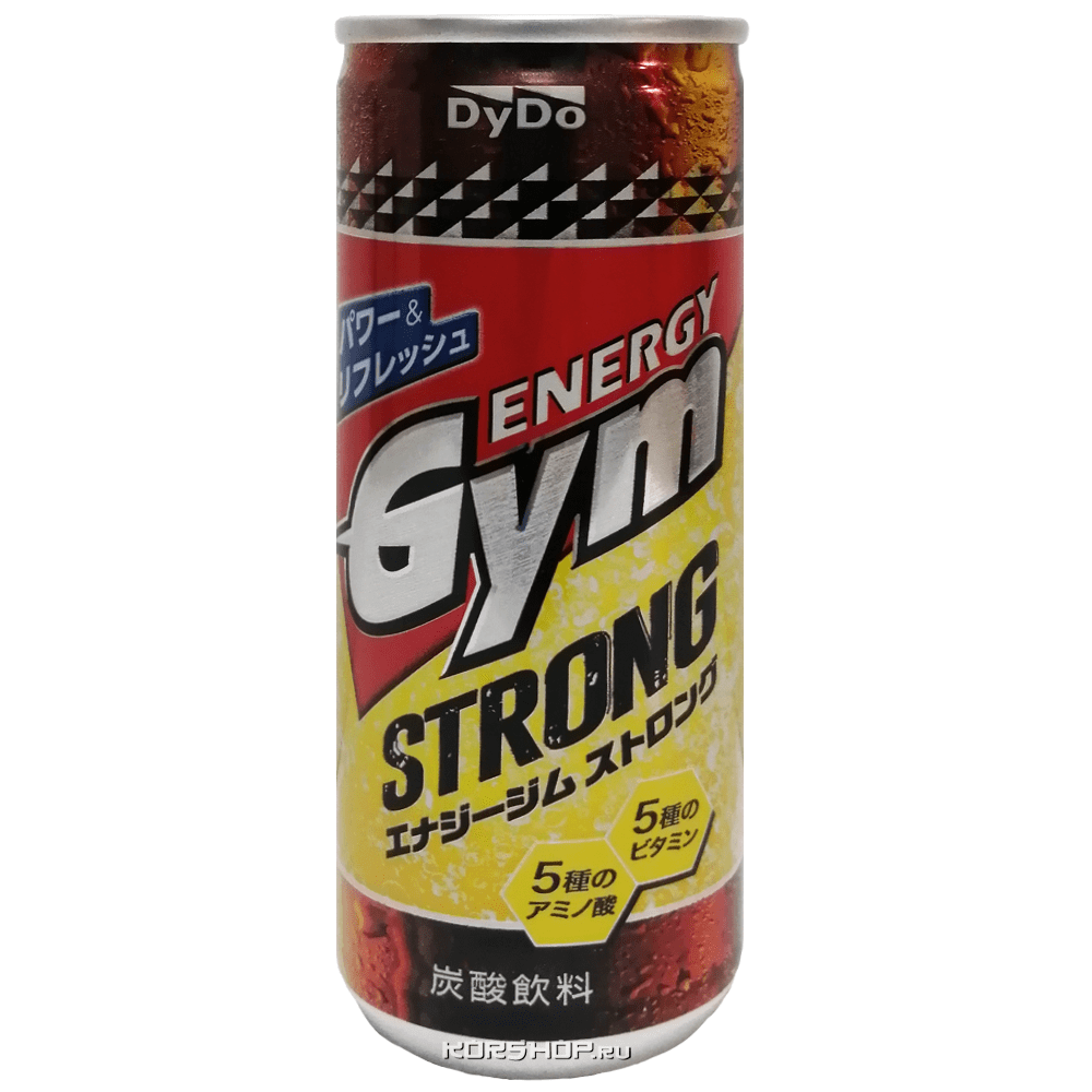 Безалкогольный газированный тонизирующий напиток Energy Gym Strong DyDo, Япония, 250 г