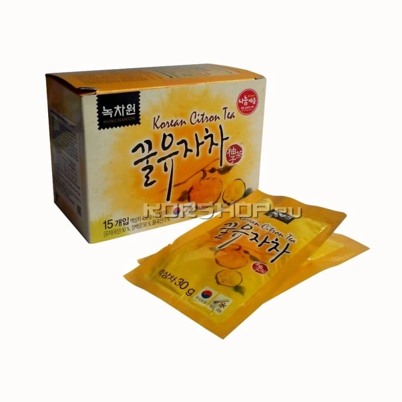 Напиток с цитроном в пакетиках (Nokchawon), Корея 450 г(15 пак х 30г) Напиток с цитроном в пакетиках (Nokchawon), Корея 450 г(15 пак х 30г)