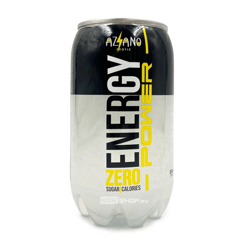 Газированный б/а тонизирующий напиток без сахара 0 ккал Energy Power Aziano, 350 мл