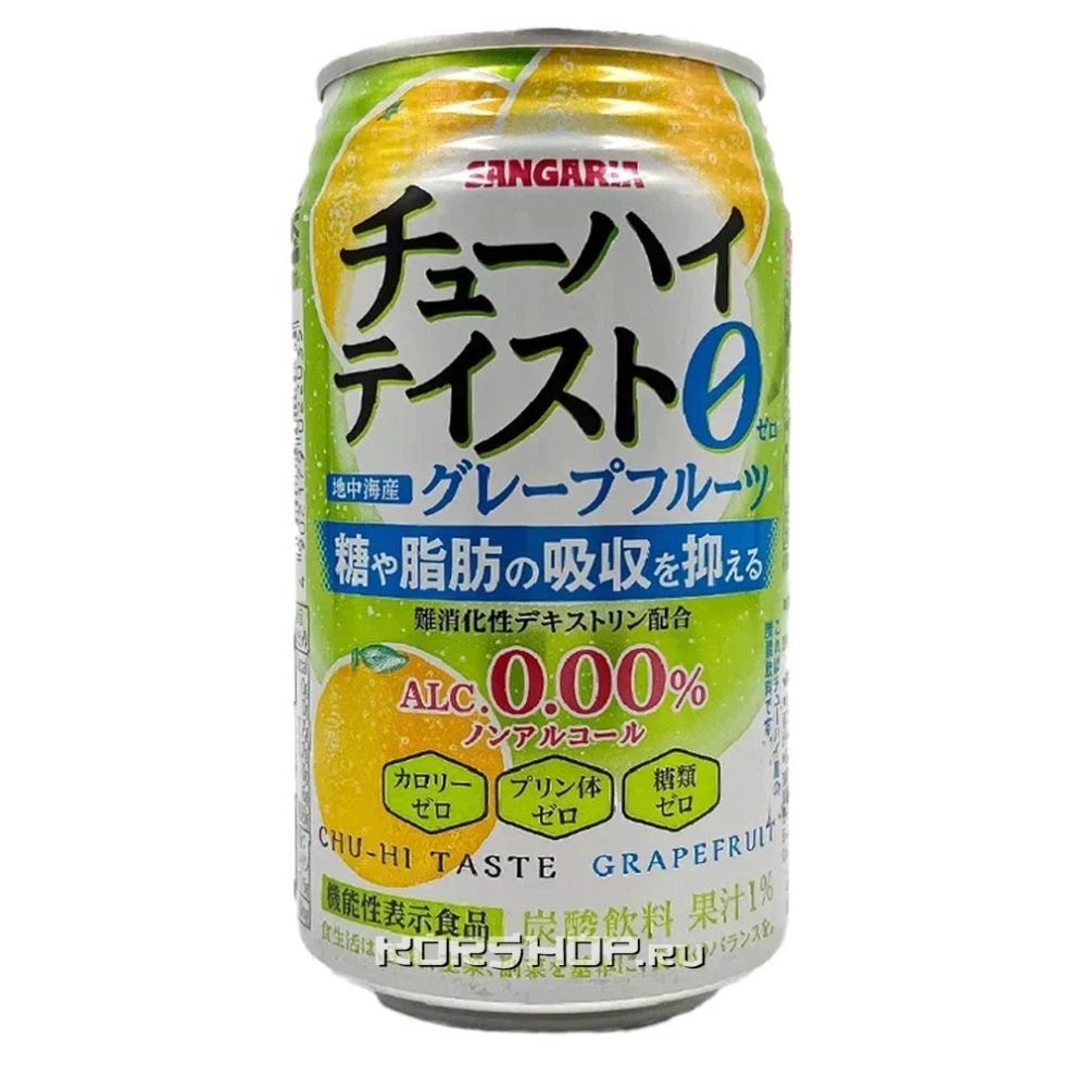 Напиток газ. со вкусом грейпфрута Чухай Chuhai Taste Grapefruit Sangaria, Япония, 350 г