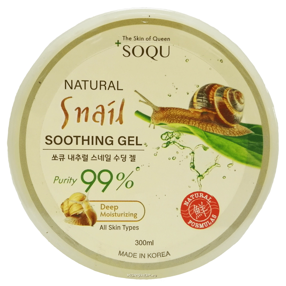 Универсальный гель для лица и тела с муцином улитки Soqu, Корея, 300 мл