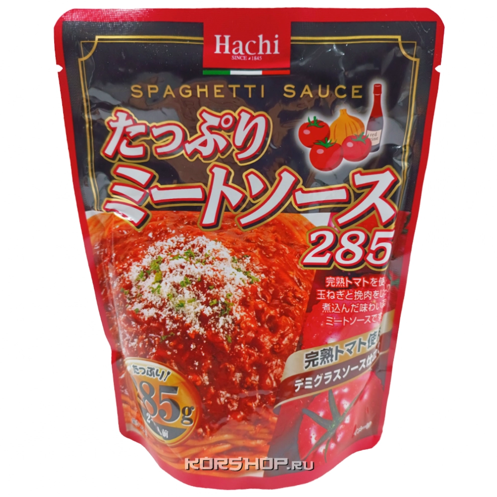 Соус с мясным фаршем, томатами и овощами для спагетти Hachi, Япония, 285 г Соус с мясным фаршем, томатами и овощами для спагетти Hachi, Япония, 285 г