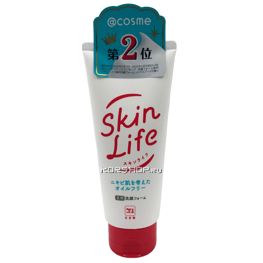 Профилактическая крем пенка для умывания для проблемной кожи Skin Life Cow, Япония, 130 г