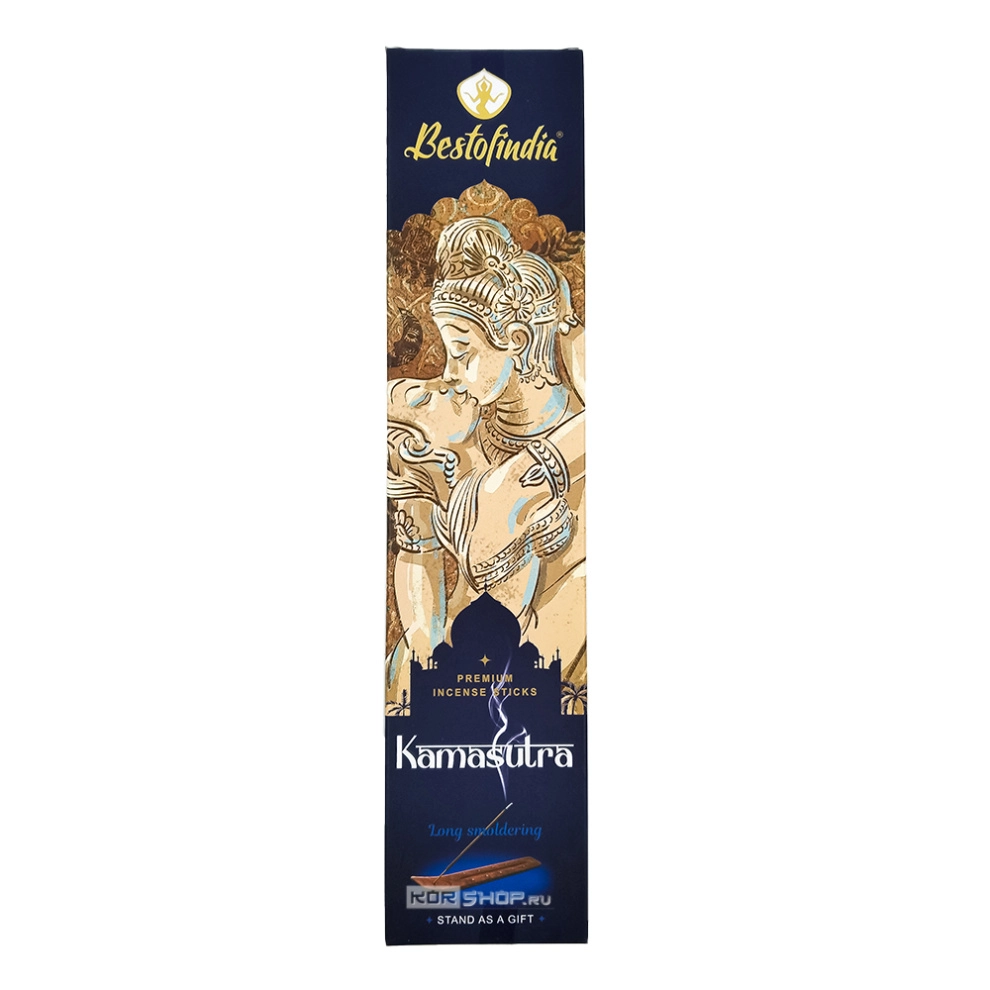 Ароматические палочки «Камасутра» с подставкой Bestofindia, Индия, 20 шт. Ароматические палочки «Камасутра» с подставкой Bestofindia, Индия, 20 шт.