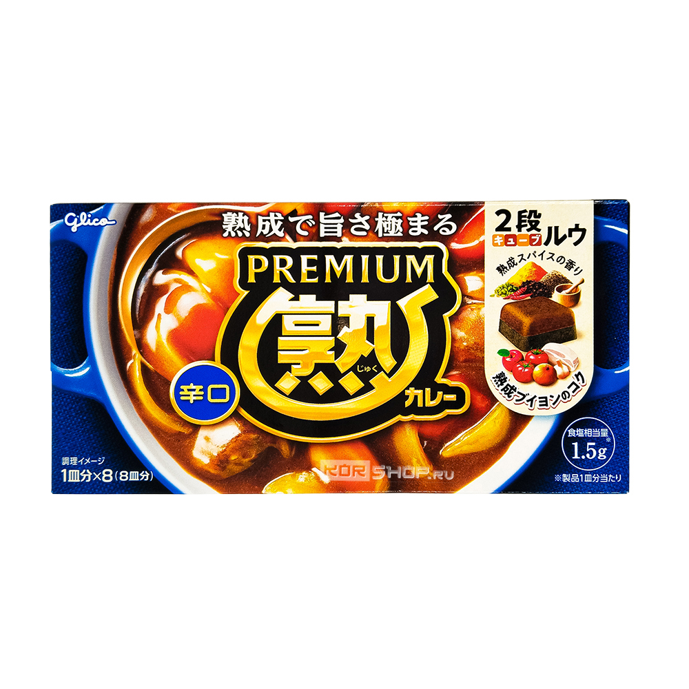Соус карри острый Premium Glico (8 порций), Япония, 160 г Соус карри острый Premium Glico (8 порций), Япония, 160 г