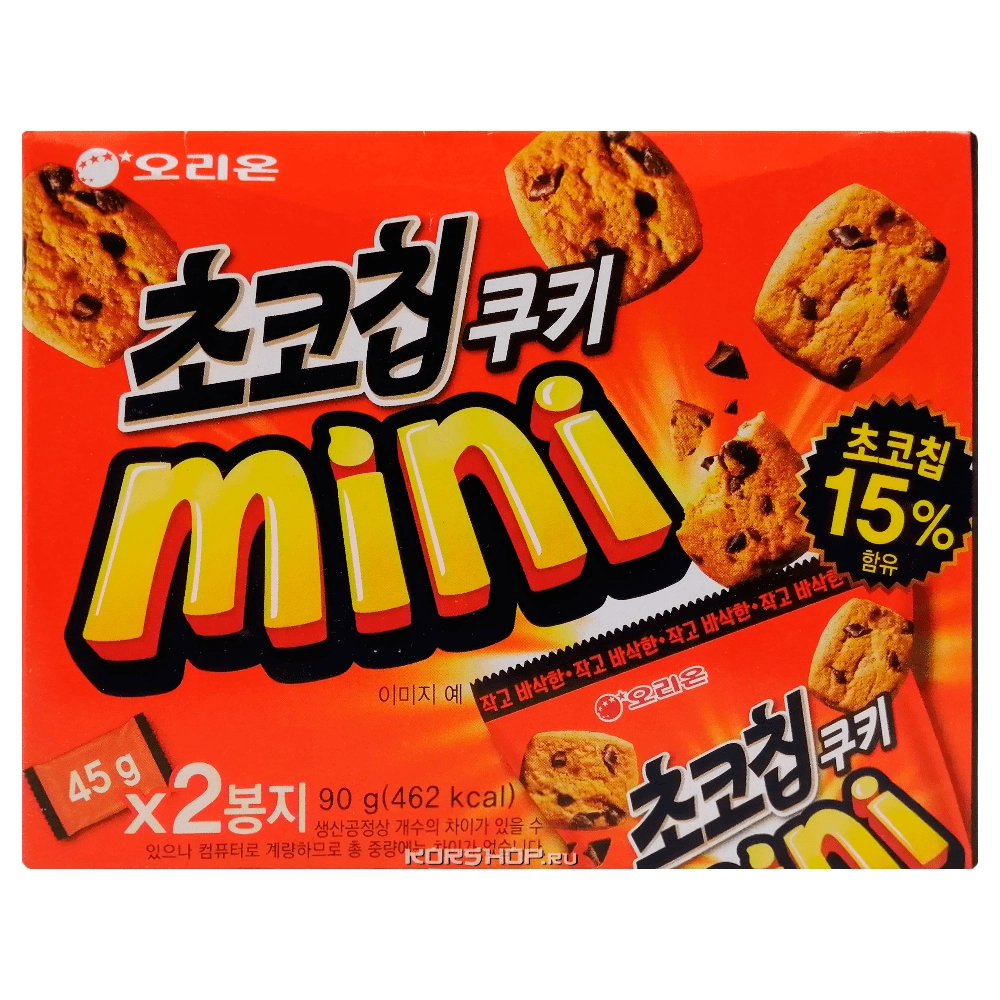 Шоколадное мини печенье Orion, Корея, 90 г