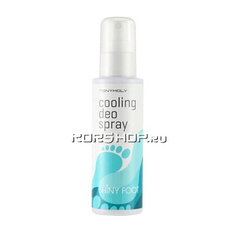Охлаждающий дезодорирующий спрей для ног Shiny Foot Cooling Deo Spray Tony Moly, Корея,100 мл
