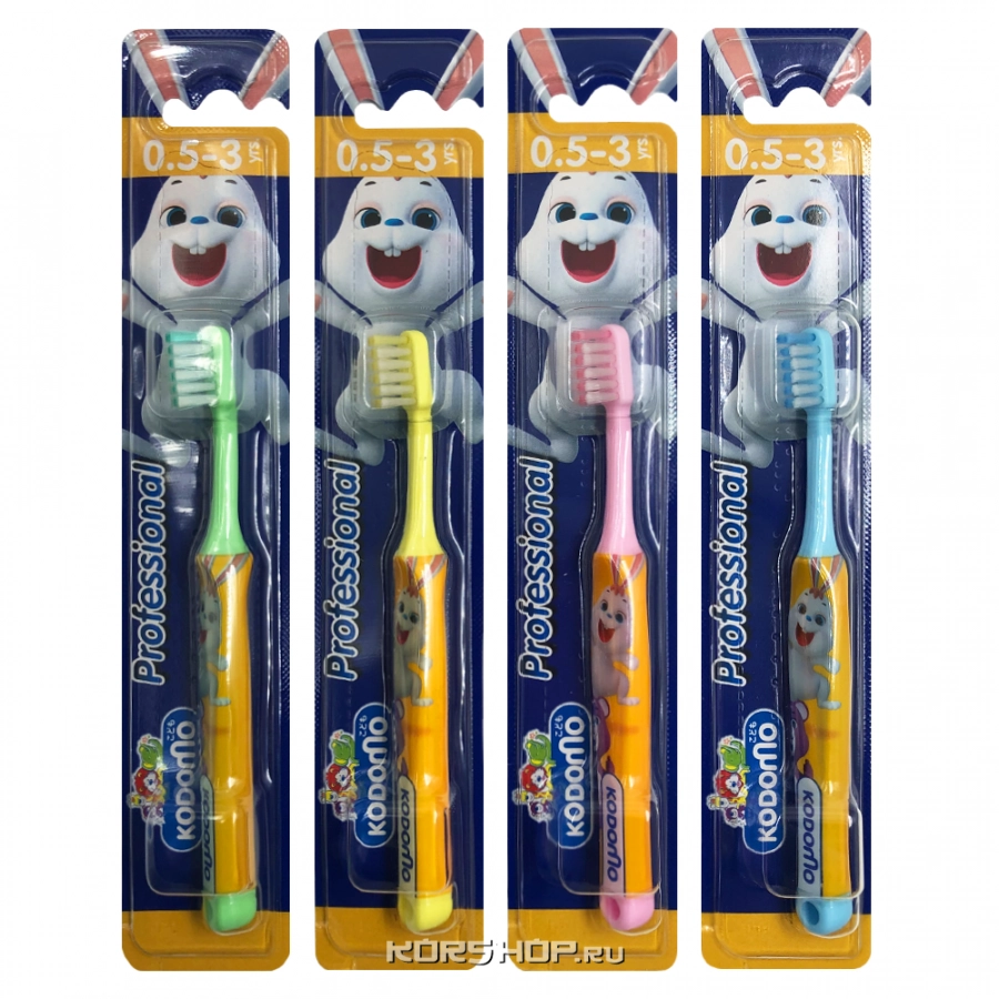 Детская профессиональная зубная щетка Kodomo (0,5-3 года), Корея Детская профессиональная зубная щетка Kodomo (0,5-3 года), Корея