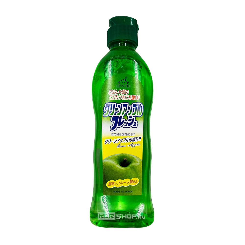 Жидкость для мытья посуды с ароматом зелёного яблока (концентрированная) Авас (Awa’s)  Рокет Соуп / Rocket Soap, Япония, 250 мл