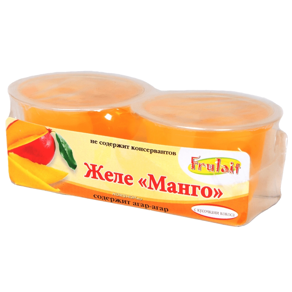 Желе со вкусом манго с кусочками кокоса Frulaif Cocon, 236 г (2*118 г) Желе со вкусом манго с кусочками кокоса Frulaif Cocon, 236 г (2*118 г)