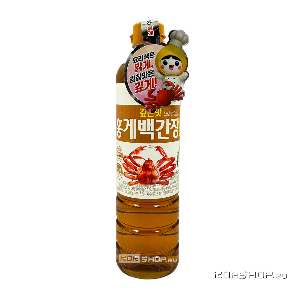 Белый соевый соус с экстрактом красного снежного краба (Red Snow Crab White Soy Sauce) Монгго / Monggo, Корея, 840 мл