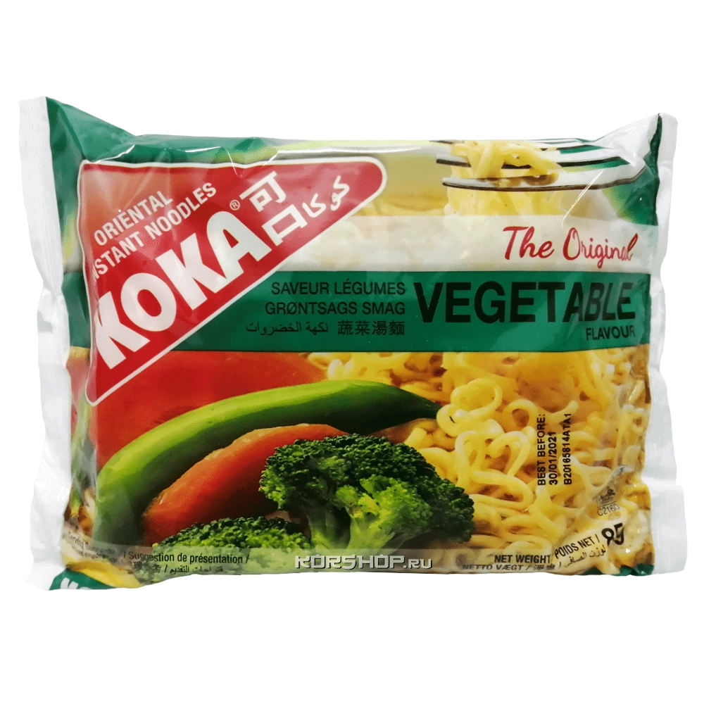 Лапша б/п с овощами Ориджинал Koka, Сингапур, 85 г