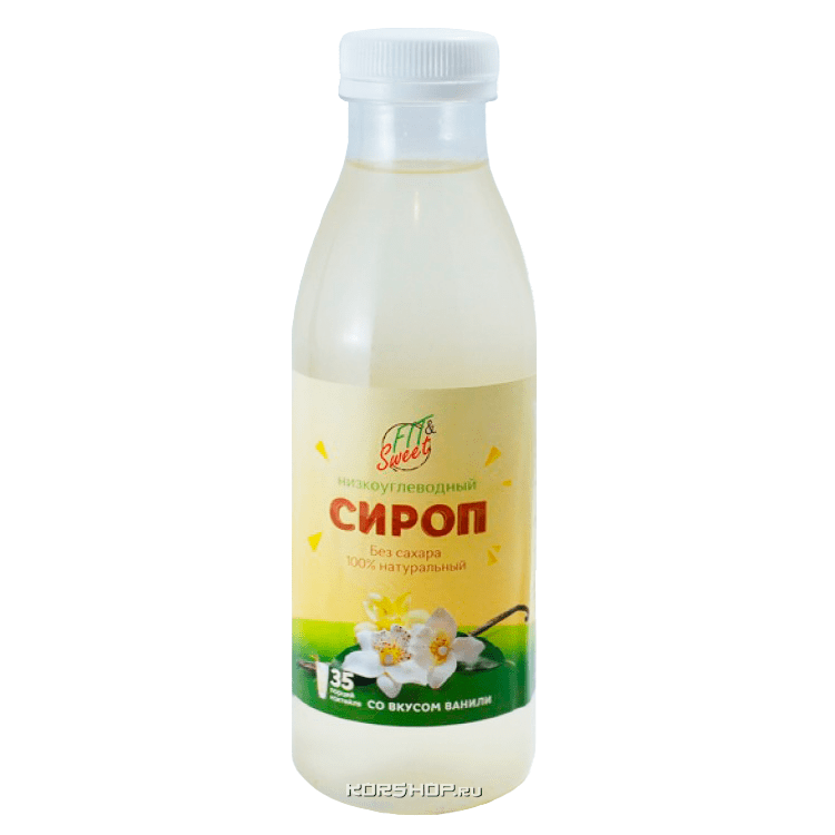 Низкокалорийный сироп со вкусом ванили Fit and Sweet, 525 г