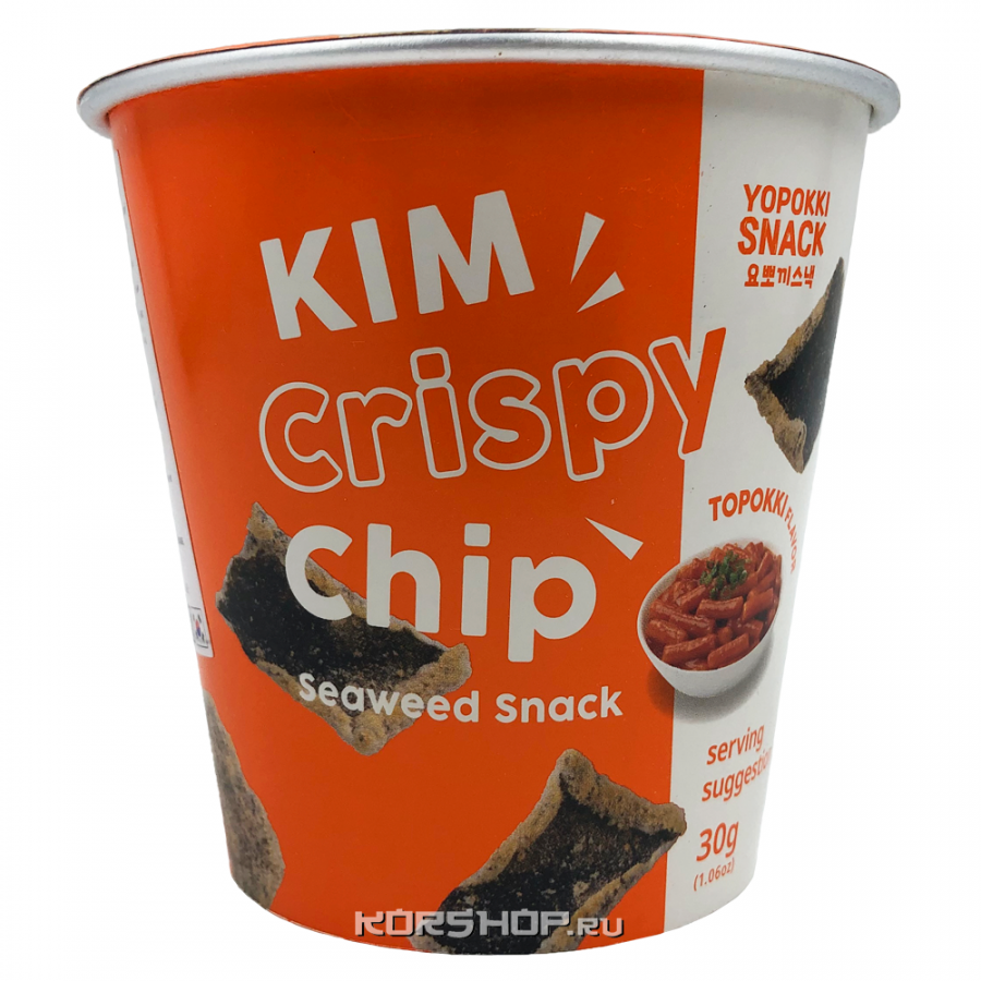 Чипсы из морской капусты со вкусом Токпокки Kim Crispy Chip Yopokki, Корея, 30 г Акция