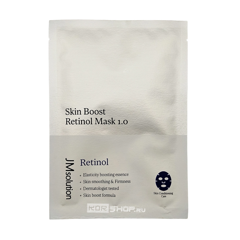 Тканевая маска с ретинолом для выравнивания тона кожи (Skin Boost Retinol Mask 1.0) JMsolution, Корея, 30 мл Тканевая маска с ретинолом для выравнивания тона кожи (Skin Boost Retinol Mask 1.0) JMsolution, Корея, 30 мл