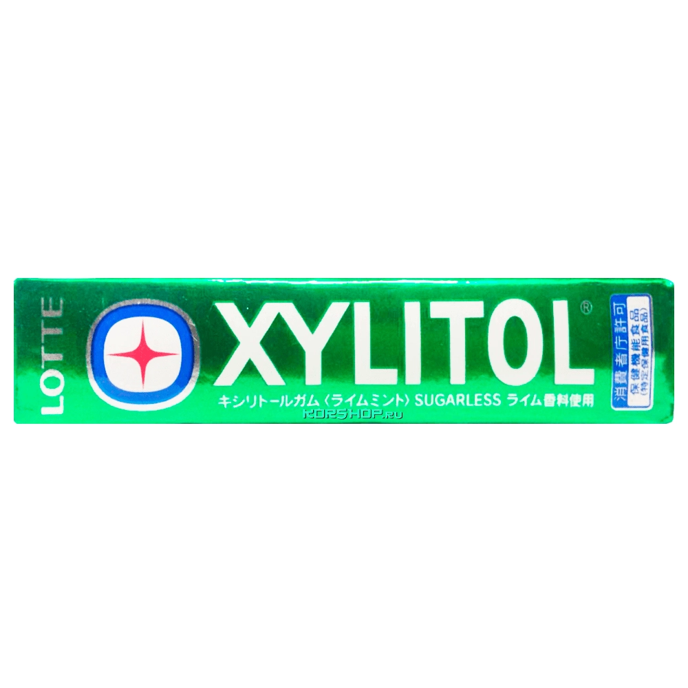 Жевательная резинка со вкусом лайма и мяты Xylitol Lotte, Япония, 21 г