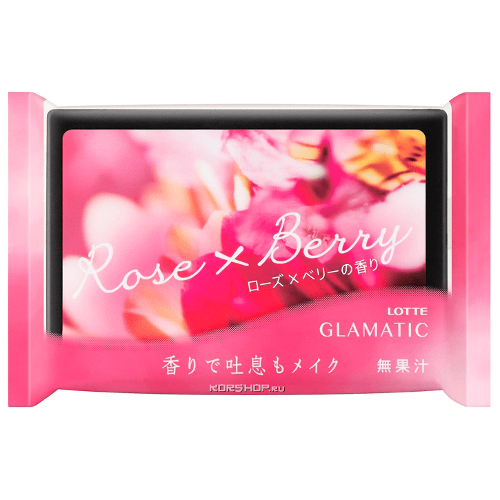 Конфета со вкусом ягод и розы Glamatic Tablet Rose and Berry Lotte, Япония