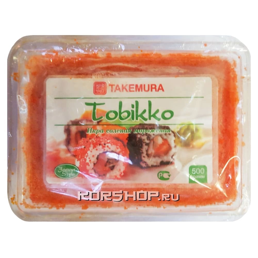 Икра оранжевая "Тобико" Takemura, 500 г Икра оранжевая "Тобико" Takemura, 500 г