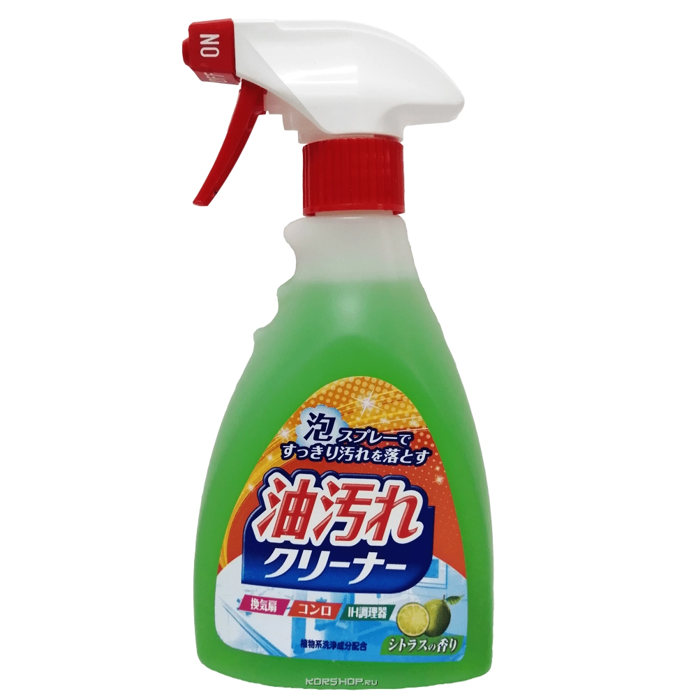 Очищающая спрей пена для удаления масляных загрязнений на кухне Nihon, Япония, 400 мл Очищающая спрей пена для удаления масляных загрязнений на кухне Nihon, Япония, 400 мл