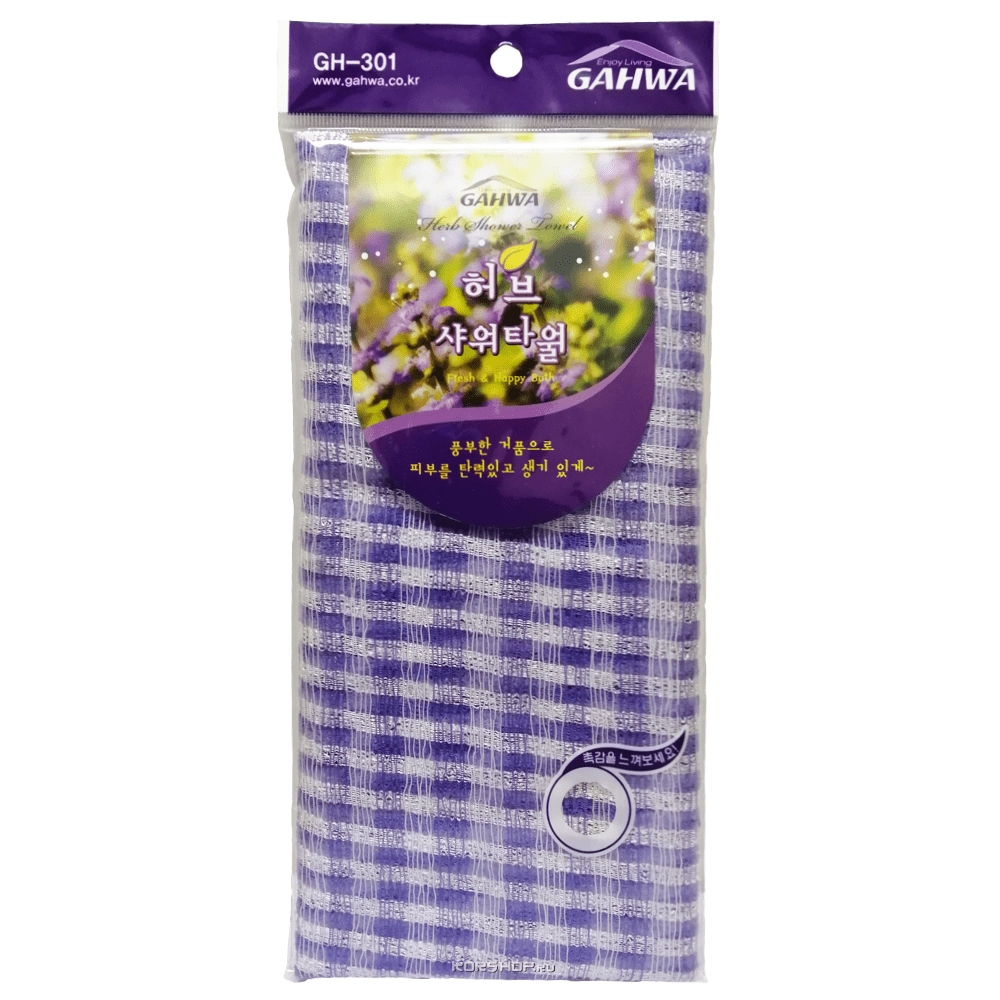 Массажная мочалка с целебными травами (30*97 см) Gahwa, Корея Массажная мочалка с целебными травами (30*97 см) Gahwa, Корея