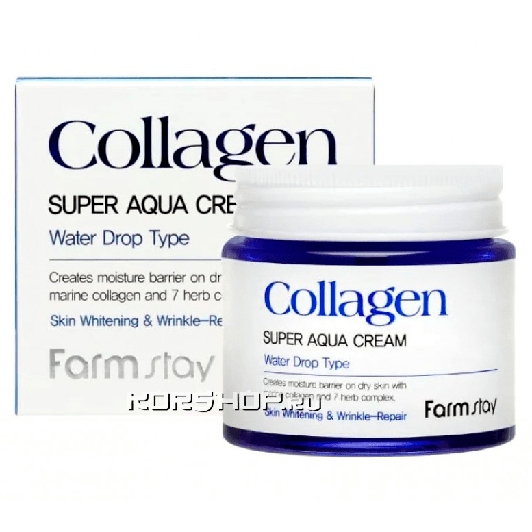 Крем для лица с коллагеном Collagen Super Aqua Farmstay, Корея, 80 мл