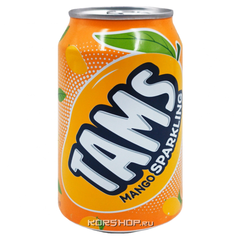 Газированный сокосодержащий б/а напиток Tams Манго Lotte, Корея, 355 мл