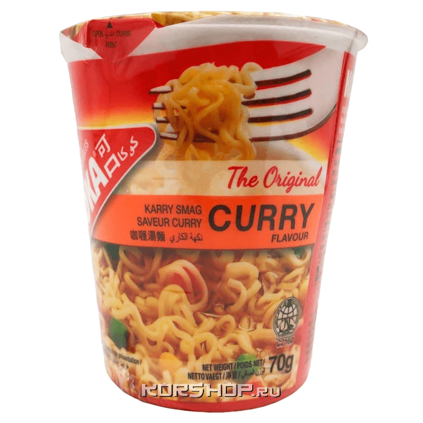 Лапша б/п со вкусом карри Ориджинал Koka (стакан), Сингапур, 70 г
