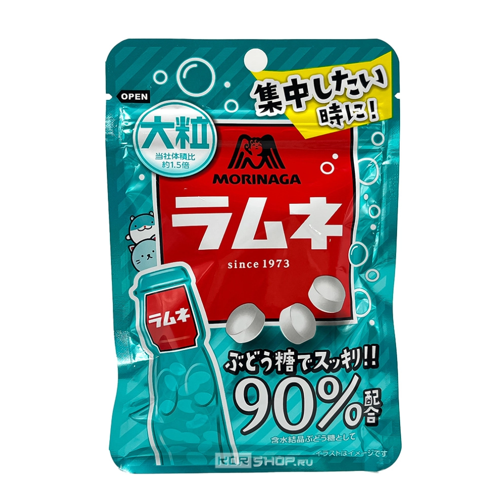 Конфеты драже со вкусом лимонада Рамунэ Ramune Large Grain Morinaga, Япония, 41 г