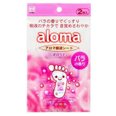 Оздоравливающий пластырь Детокс с ароматом розы Kokubo, Япония Оздоравливающий пластырь Детокс с ароматом розы Kokubo, Япония