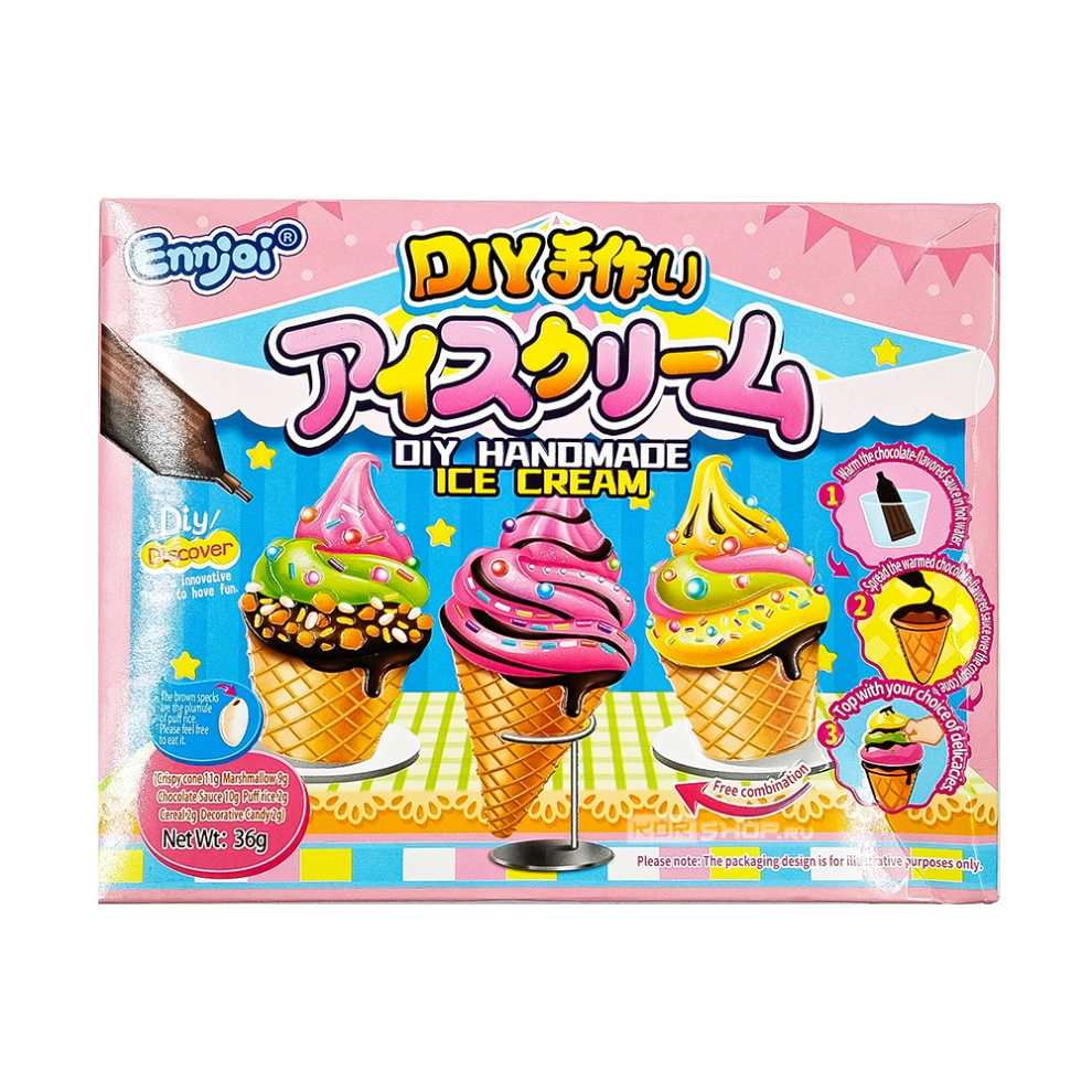 Жевательная конфета «Сделай сам: Мороженое» Ice cream Guandong Lefen, Китай, 36 г Жевательная конфета «Сделай сам: Мороженое» Ice cream Guandong Lefen, Китай, 36 г