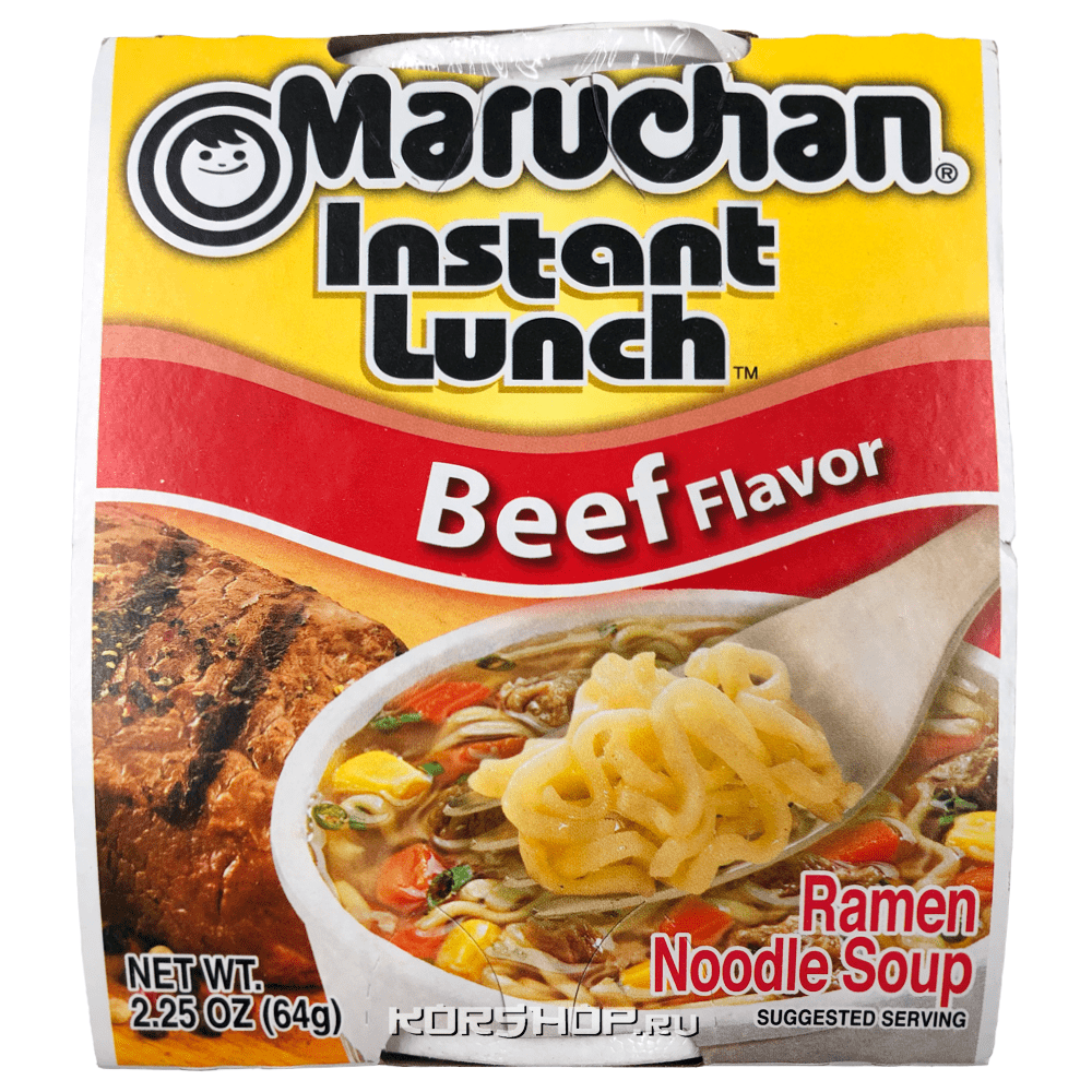 Лапша б/п со вкусом говядины Instant Lunch Maruchan, США, 64 г