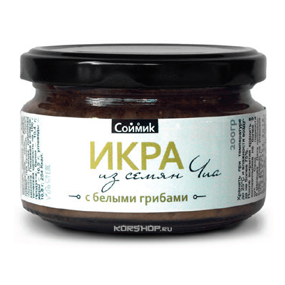 Икра из семян Чиа с белыми грибами Соймик, 200 г...