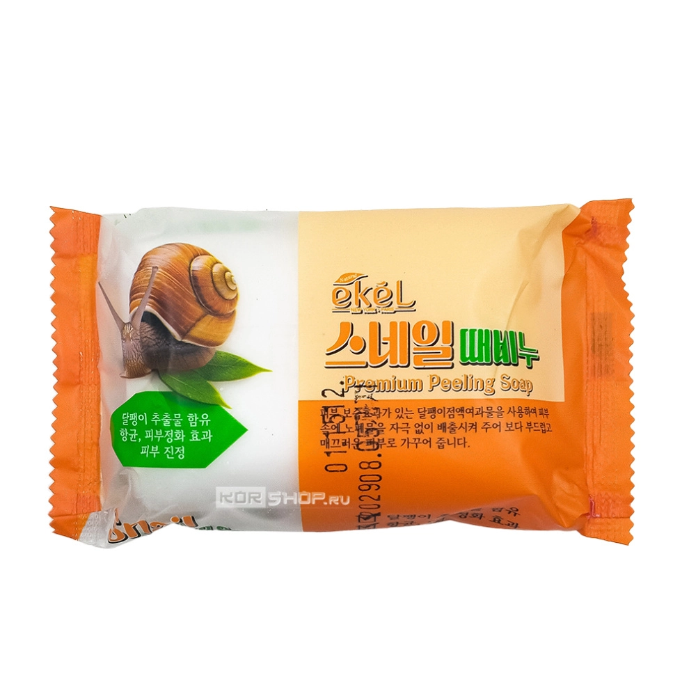 Пилинг-мыло отшелушивающее с муцином улитки Peeling Soap Snail Ekel, Корея, 150 г Пилинг-мыло отшелушивающее с муцином улитки Peeling Soap Snail Ekel, Корея, 150 г