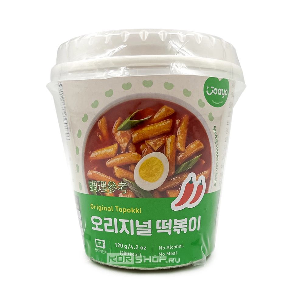 Рисовые клецки токпокки с оригинальным вкусом (стакан) Original Topokki Joayo, Корея, 120 г