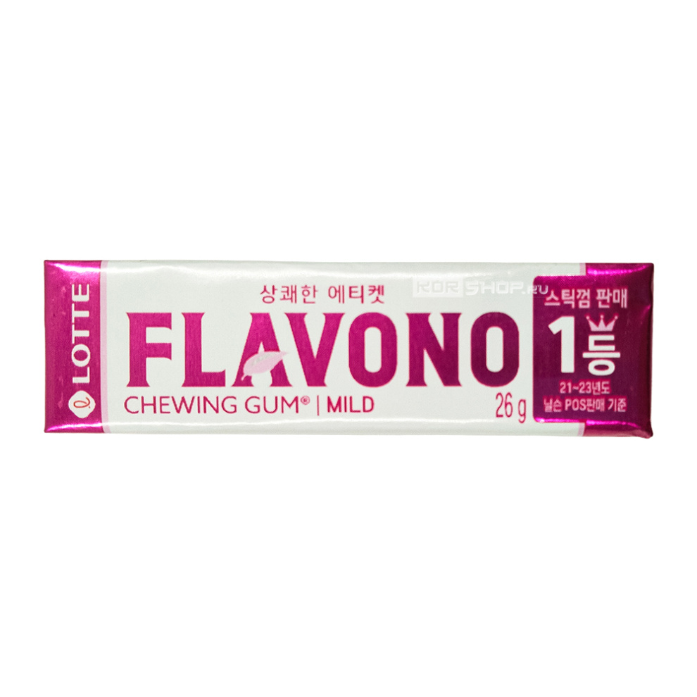 Жевательная резинка Mild Flavono Lotte, Корея, 26 г Жевательная резинка Mild Flavono Lotte, Корея, 26 г