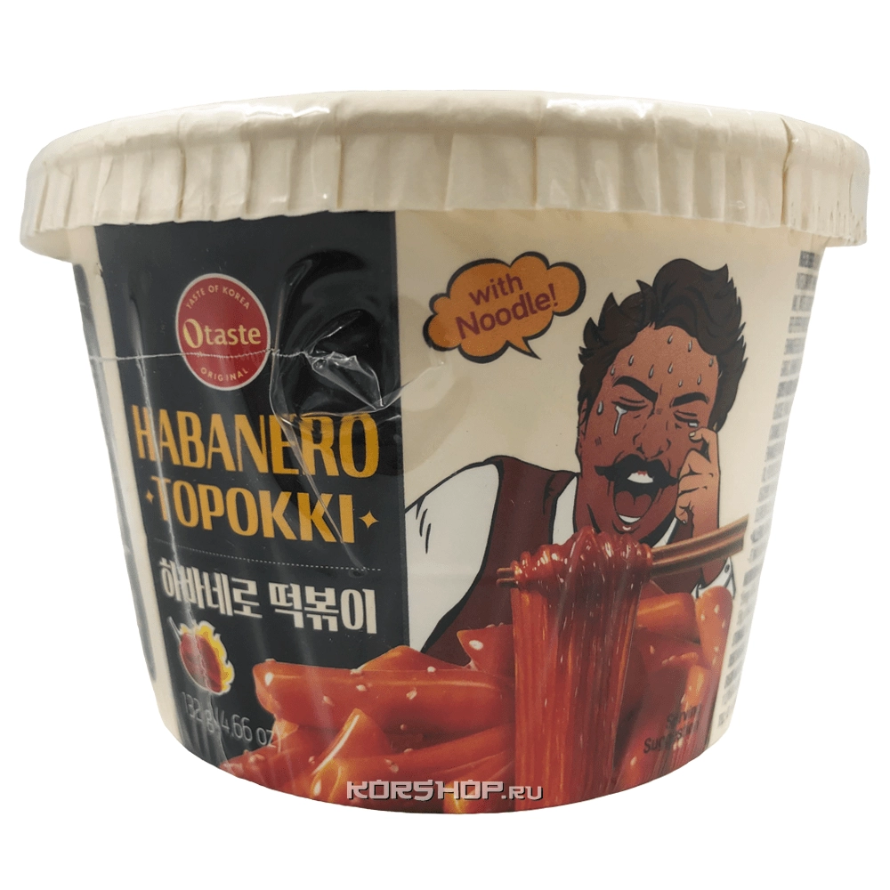 Рисовые клецки топпокки с хрустальной лапшой в соусе хабанеро Otaste, Корея, 132 г