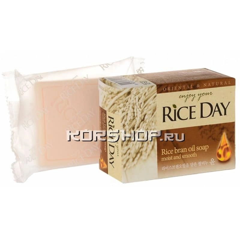 Мыло с экстрактом рисовых отрубей для увлажнения кожи Rice Day CJ Lion, Корея, 100 г Мыло с экстрактом рисовых отрубей для увлажнения кожи Rice Day CJ Lion, Корея, 100 г