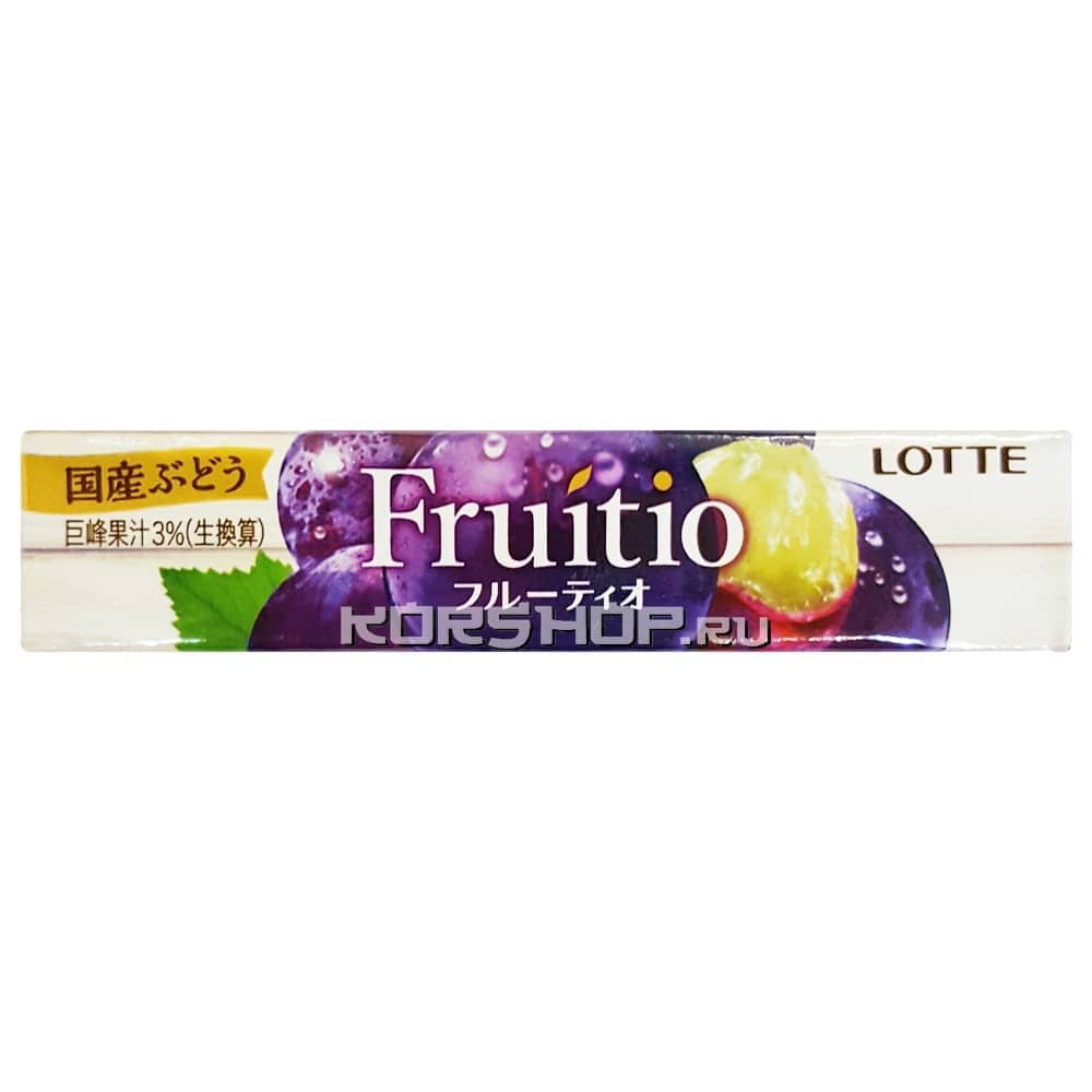Жевательная резинка Fruitio grape со вкусом винограда, Япония, 21 г