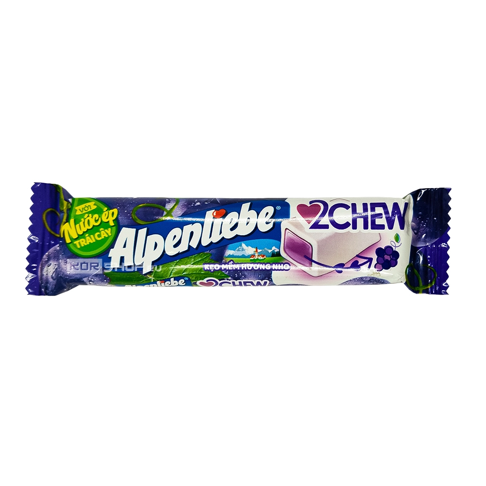 Жевательные конфеты со вкусом винограда Alpenliebe 2 Chew, Вьетнам, 24,5 г
