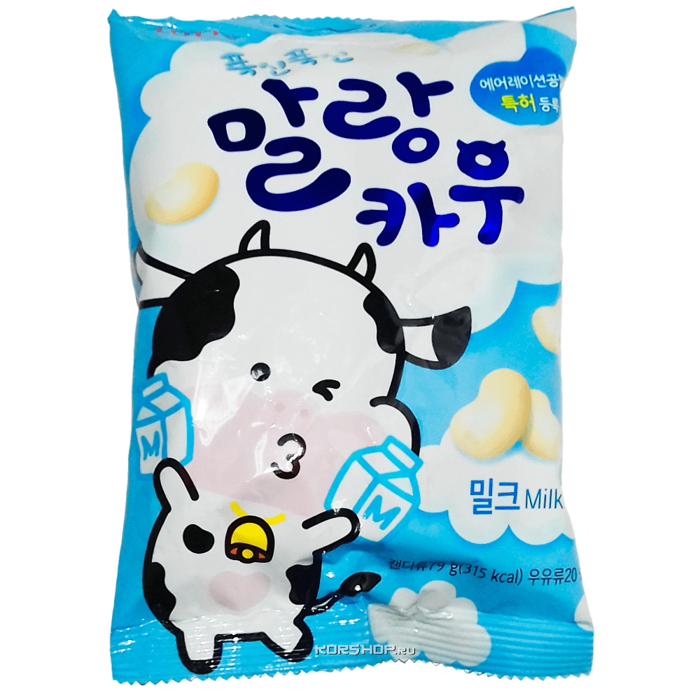 Жевательные молочные конфеты Malang Cow Lotte, Корея, 79 г