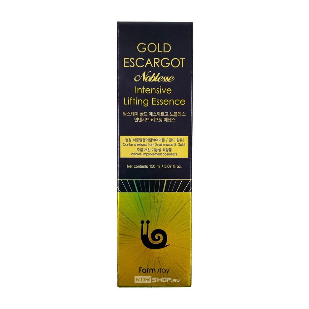 Улиточная эссенция сыворотка с лифтинг эффектом и золотом FarmStay Gold Escargot Noblesse Intensive Lifting Essence (Корея), 150 мл Улиточная эссенция сыворотка с лифтинг эффектом и золотом FarmStay Gold Escargot Noblesse Intensive Lifting Essence (Корея), 150 мл