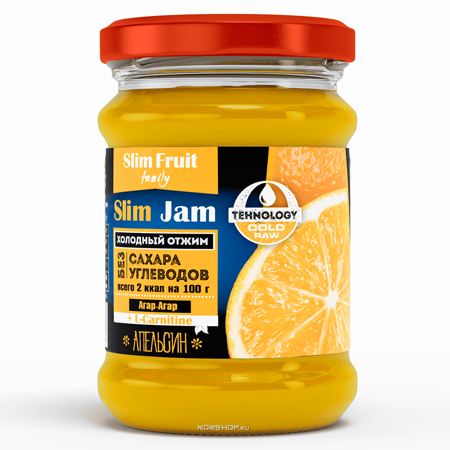 Бескалорийный джем Апельсин Slim Fruit, 250 г