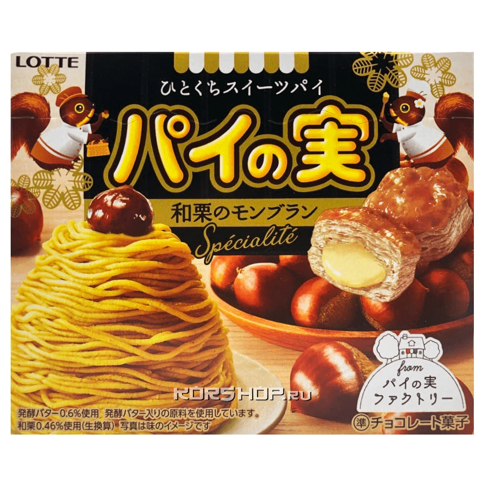 Печенье бисквит Pie No Mi Lotte фирменное блюдо Вагури с Монблана, Япония, 69 г Печенье бисквит Pie No Mi Lotte фирменное блюдо Вагури с Монблана, Япония, 69 г