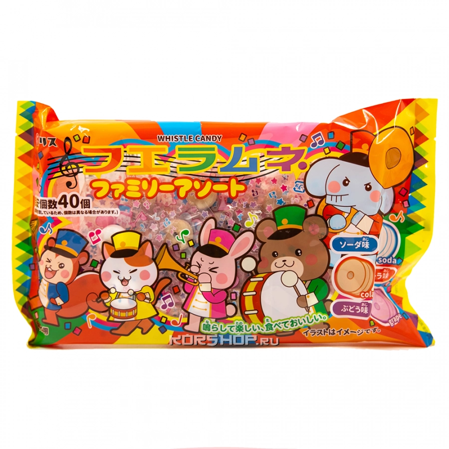 Конфеты свисток со вкусом содовой (сода, кола, виноград) Coris, Япония, 110 г Конфеты свисток со вкусом содовой (сода, кола, виноград) Coris, Япония, 110 г