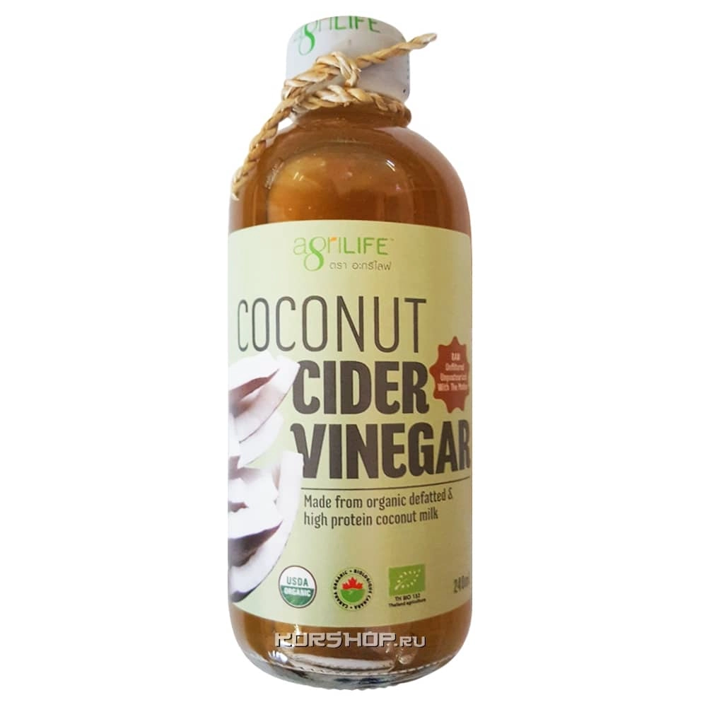 Органический кокосовый уксус Agrilife, Таиланд, 240 мл. Органический кокосовый уксус Agrilife, Таиланд, 240 мл.